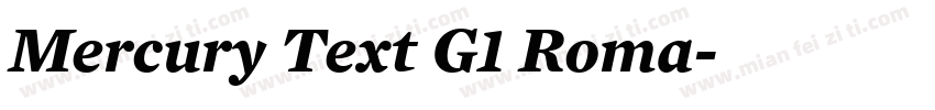 Mercury Text G1 Roma字体转换